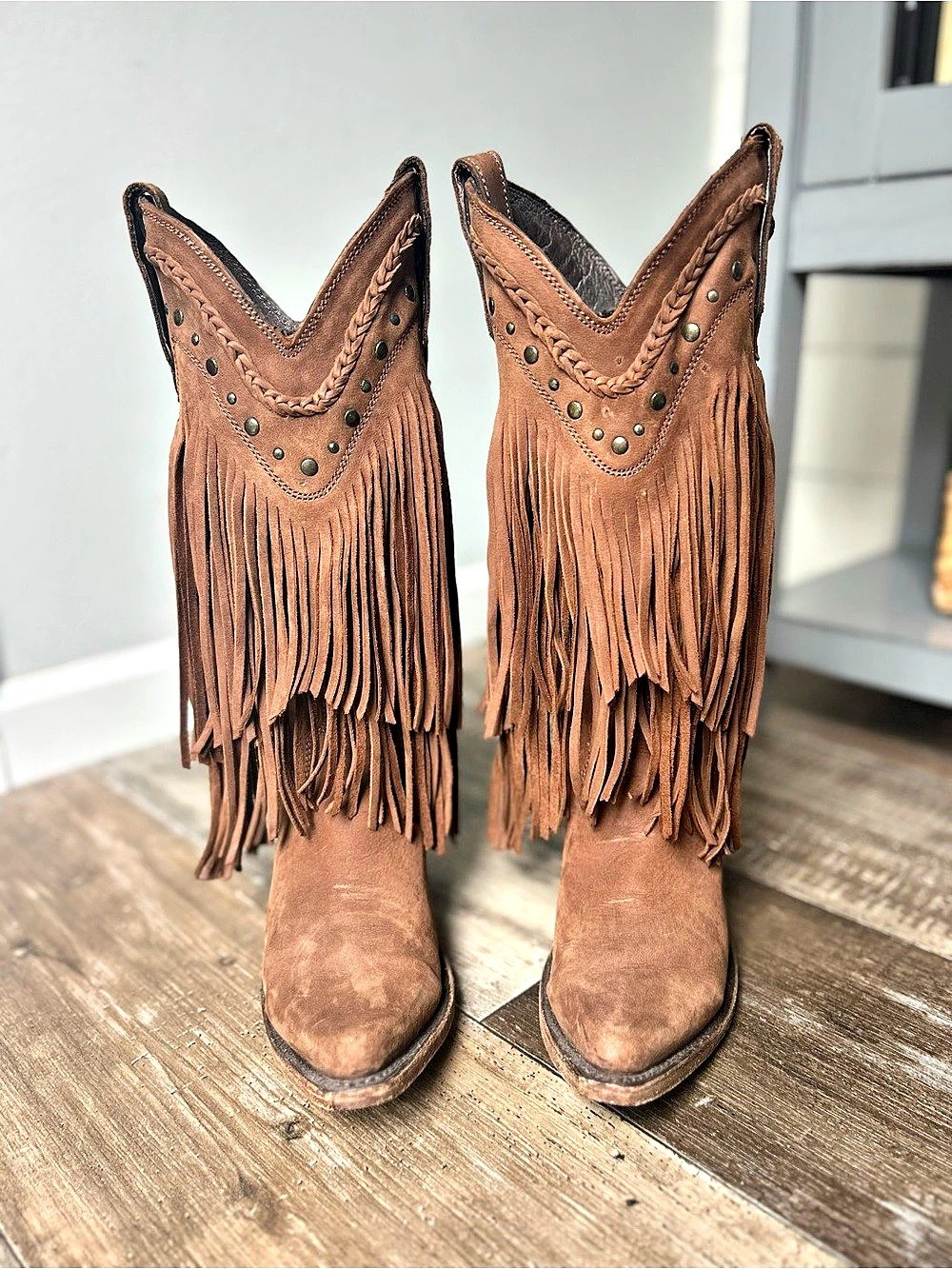 Liberty Black Vegas Fringe Boots Faggio LB71124 Size - 6